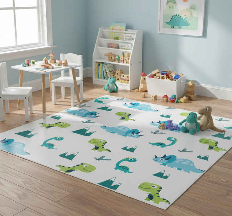 Tappeto vinile animali motivi dinosauri giocosi - TenStickers
