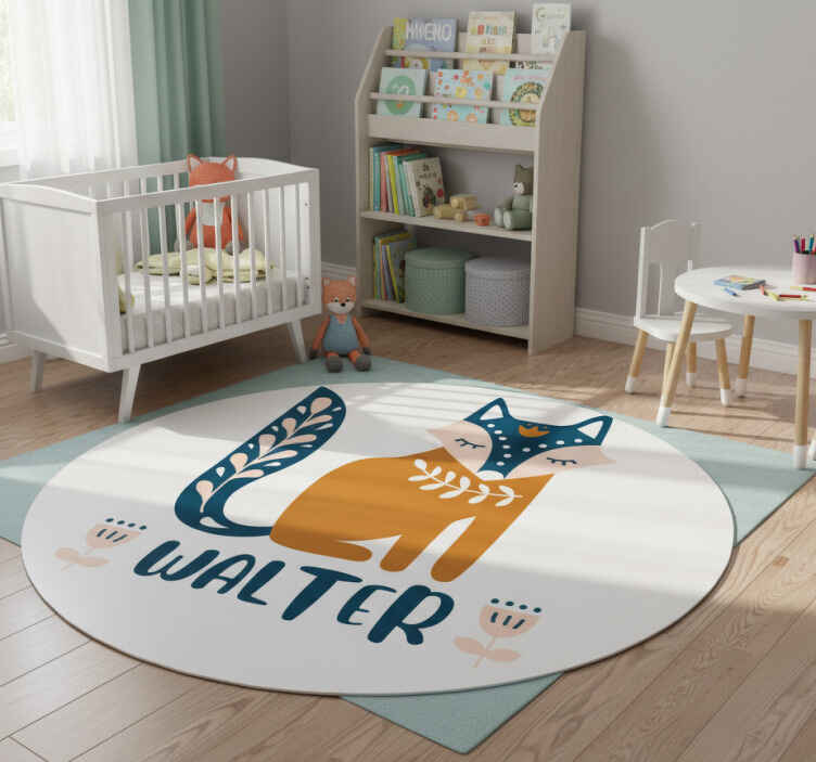Tappeto vinile animali illustrazione volpe - TenStickers