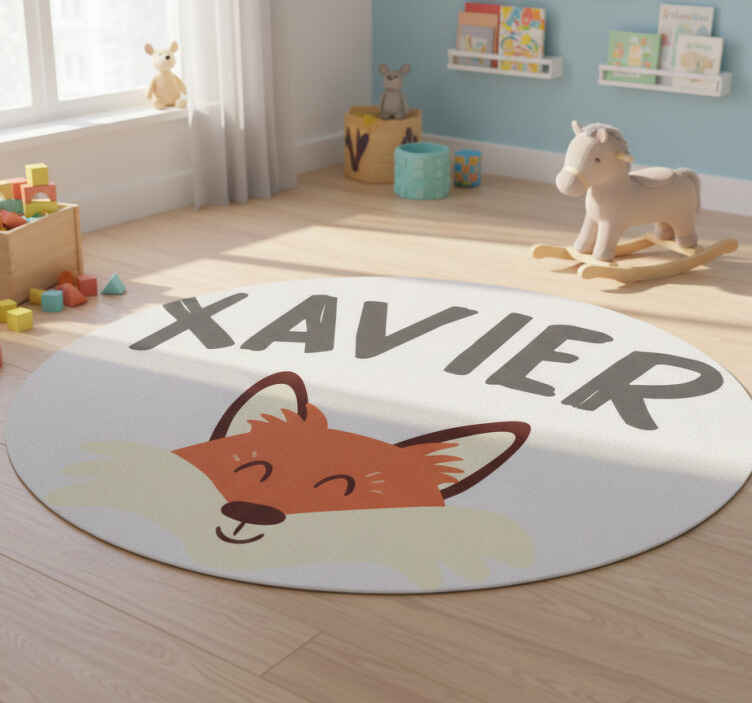 Tappeto vinile animali testa di volpe giocosa - TenStickers