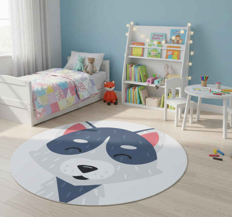 Tappeto vinile animali faccia di animale felice - TenStickers