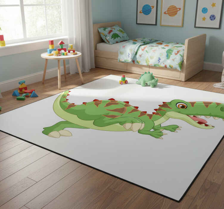Tappeto vinile animali dinosauro amichevole - TenStickers