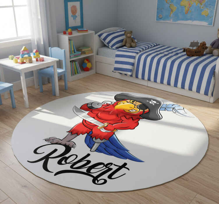 Dieren vinyl tapijt buccaneer papegaai figuur - TenStickers