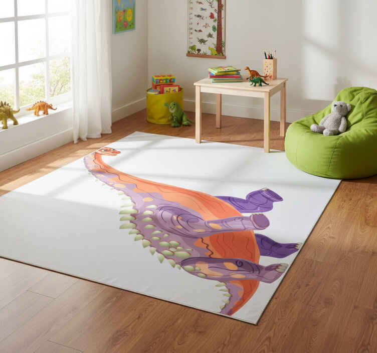 Tappeto vinile animali personaggio dino colorato - TenStickers