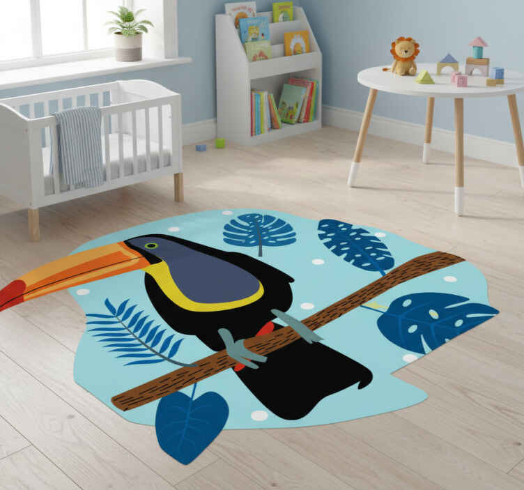 Dieren vinyl tapijt tokoekoe op tak - TenStickers