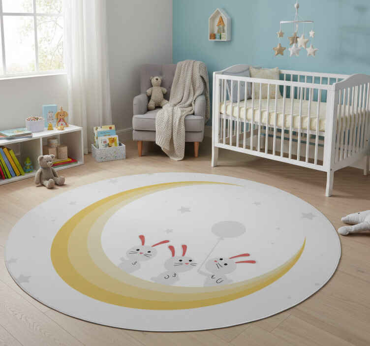 Dieren vinyl tapijt konijnen voor de babykamer - TenStickers