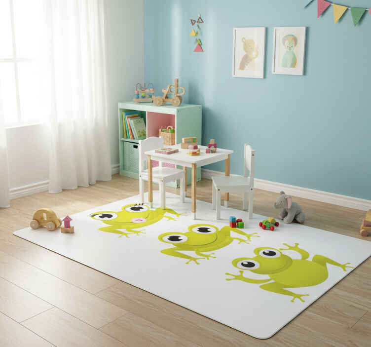 Dieren vinyl tapijt baby kikkers - TenStickers