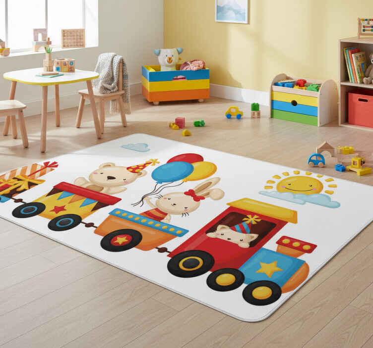 Dieren vinyl tapijt tren de animales - TenStickers