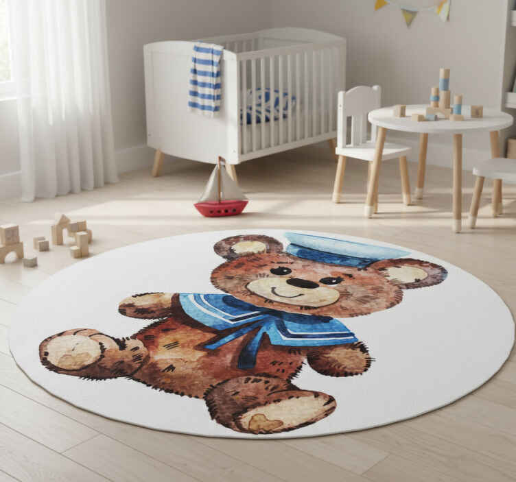 Dieren vinyl tapijt zeeman beer karakter - TenStickers