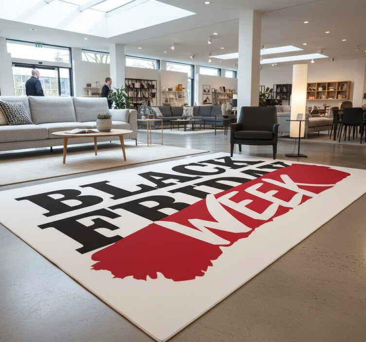 Tapis vinyle black friday semaine de promotions - TenStickers