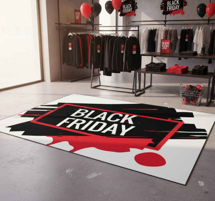 Tapis vinyle black friday autocollant moderne black friday - TenStickers