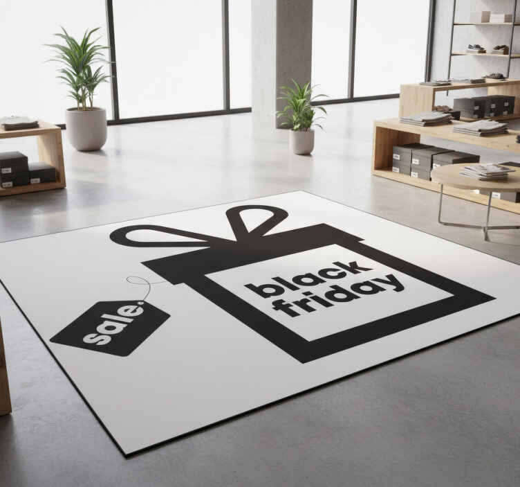 Tapis vinyle black friday black friday dans un cadeau - TenStickers