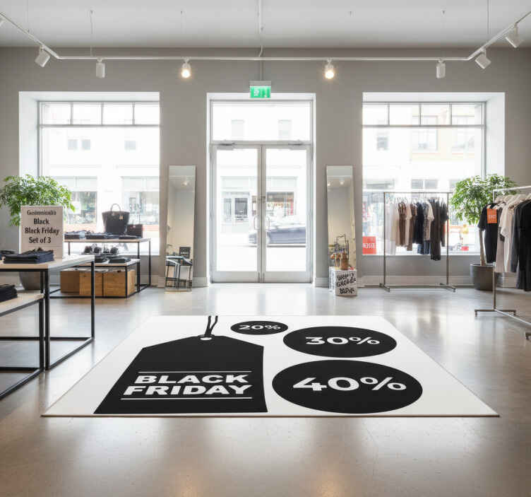 Tapis vinyle black friday personnalisable set de 3 - TenStickers