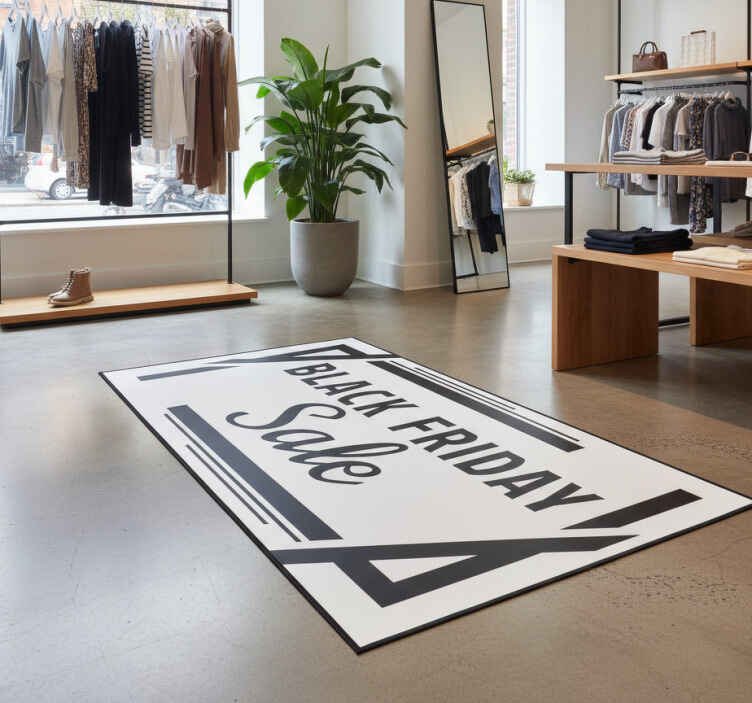 Tapis vinyle black friday vente en boîte - TenStickers