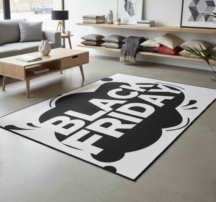 Tapis vinyle black friday éclaboussure de peinture - TenStickers