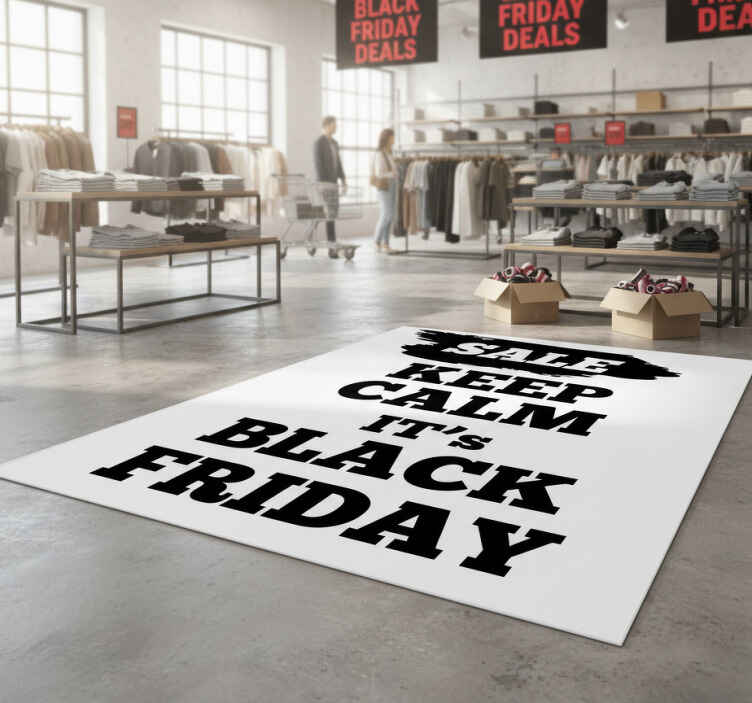 Tapis vinyle black friday banderole de promotion - TenStickers