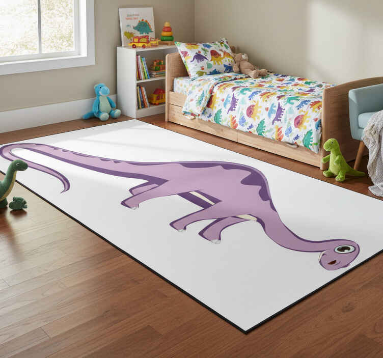 Zvířecí vinylový koberec přátelský dlouhokrký dinosaur - TenStickers