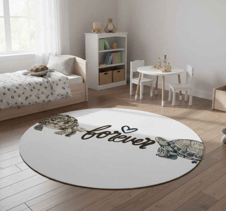 Zvířecí vinylový koberec navždy s láskou želv - TenStickers