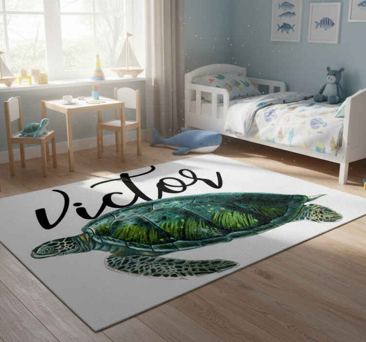 Dieren vinyl tapijt aanpasbaar schildpad ontwerp - TenStickers