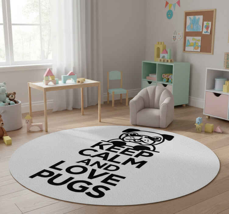 Zvířecí vinylový koberec mějte klid a milujte mopy - TenStickers