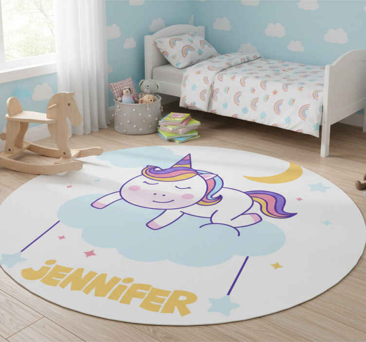 Zvířecí vinylový koberec s jednorožcem na míru - TenStickers