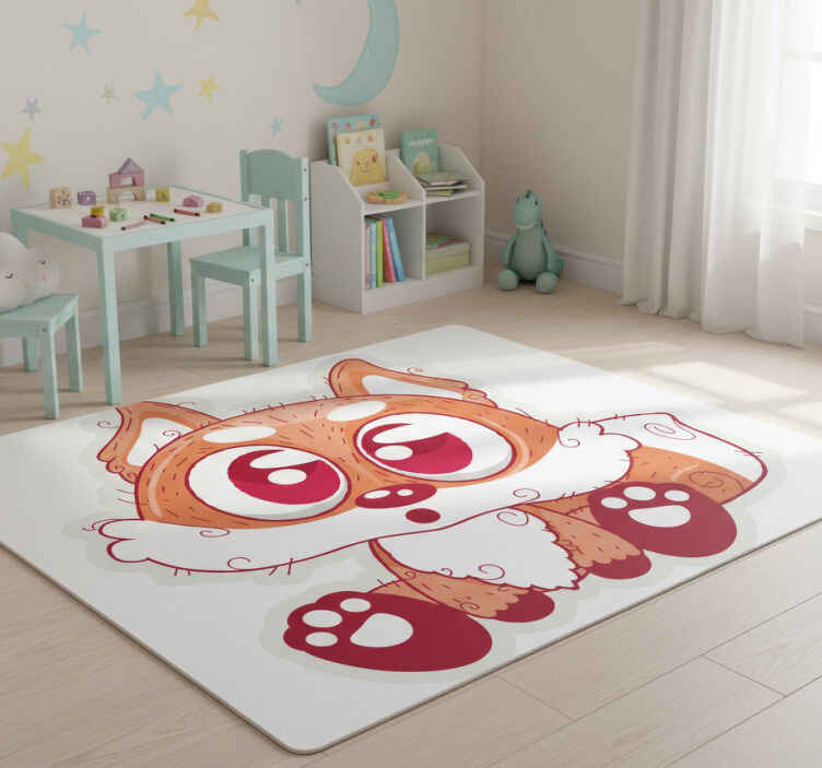 Zvířecí vinylový koberec roztomilá anime liška - TenStickers