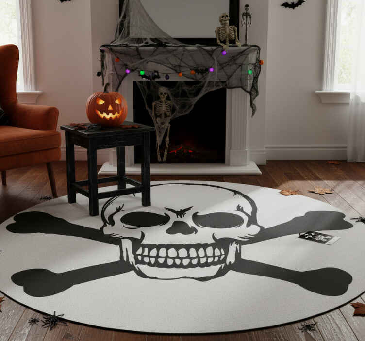 Tapis vinyle halloween crâne pour voiture - TenStickers