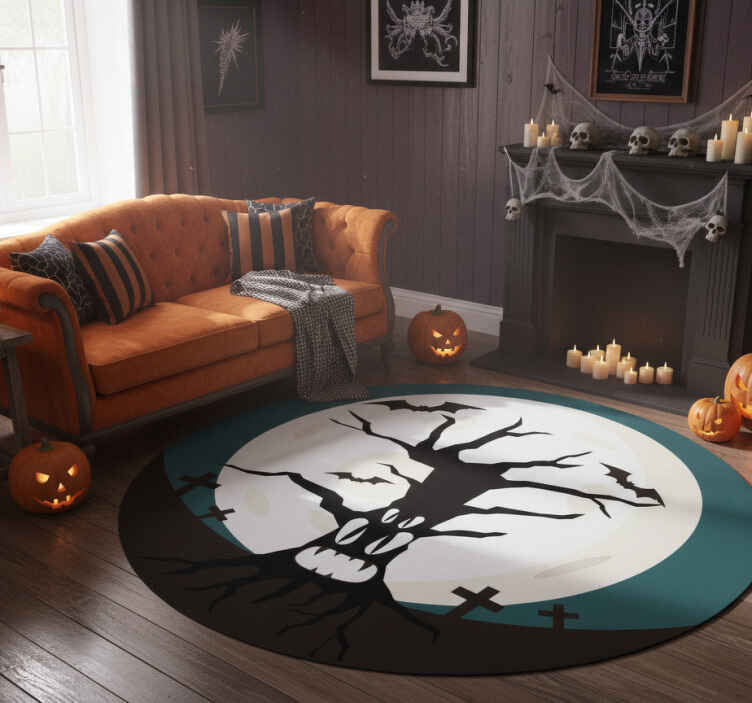 Tapis vinyle halloween ambiance effrayante - TenStickers