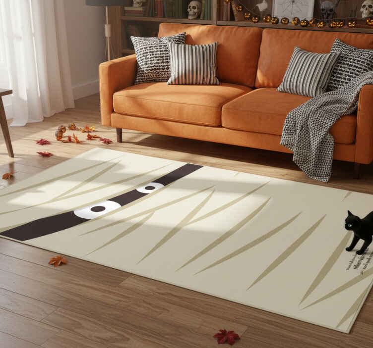 Tapis vinyle halloween yeux de momie - TenStickers