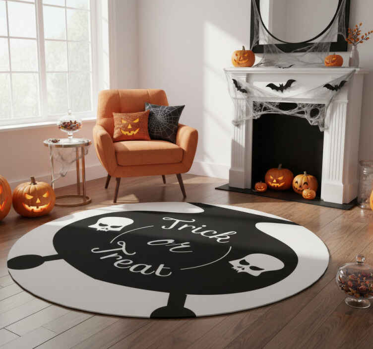 Tapis vinyle halloween chaudron de bonbons - TenStickers