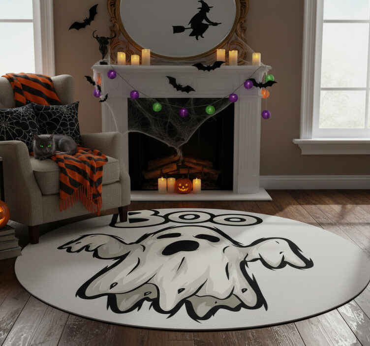 Vinyl teppich halloween gespenst boo figur - TenStickers