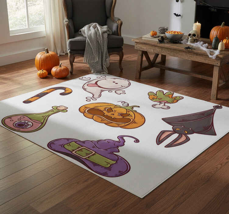 Tapis vinyle halloween figurines d'halloween - TenStickers