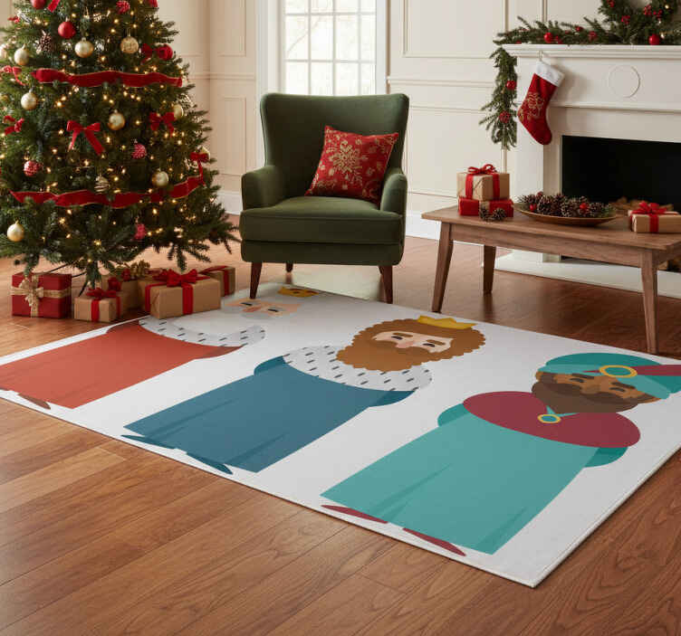 Alfombra vinílica navidad reyes magos - TenVinilo