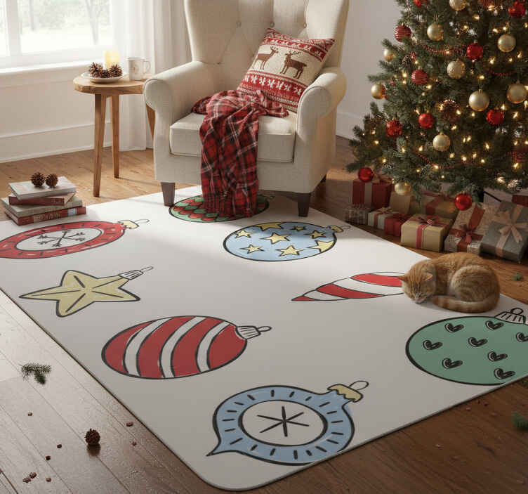 クリスマスの壁画 ヴィンテージクリスマスボールセット - TENSTICKERS