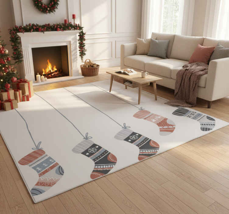 クリスマスの壁画クリスマスソックス - TENSTICKERS