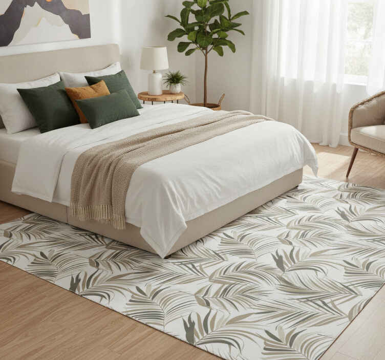 Lush mysterious nature flower vinyl rug - TenStickers
