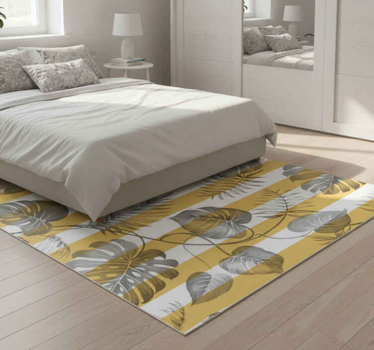 Floral vinyl rug sliding wardrobe door - TenStickers