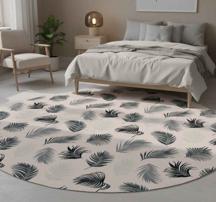 Tapis vinyle plantes mélange luxuriant de feuilles de palmier - TenStickers