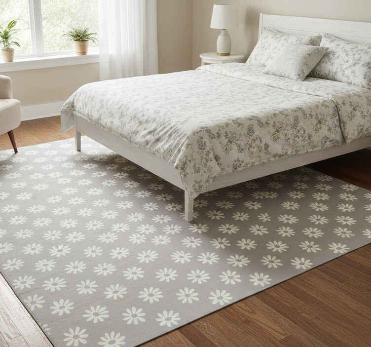 Tapis vinyle plantes fenêtre florale - TenStickers