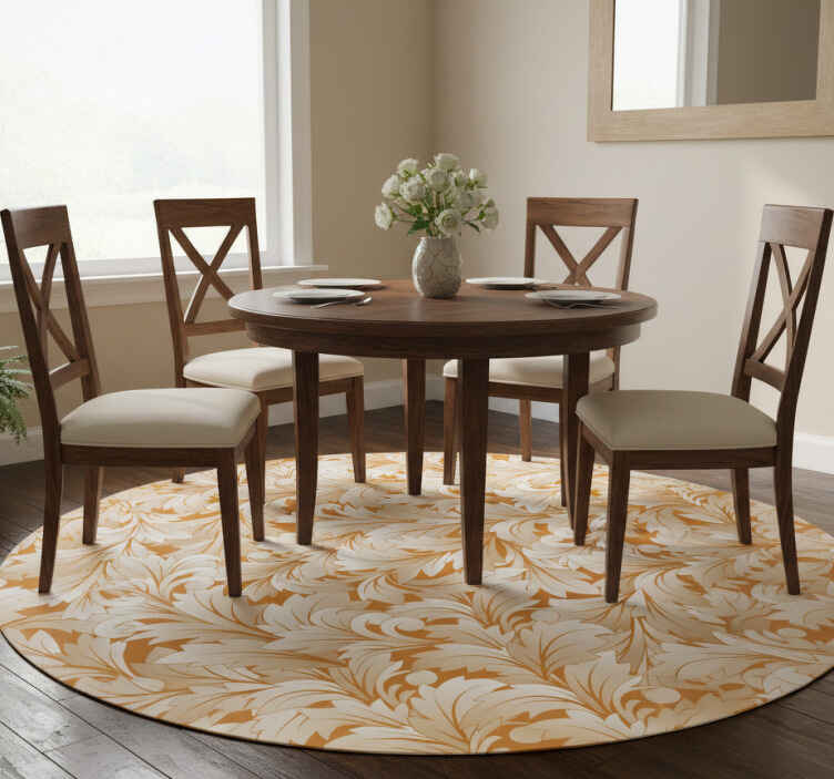 Flower rug with elegant floral design - TenStickers