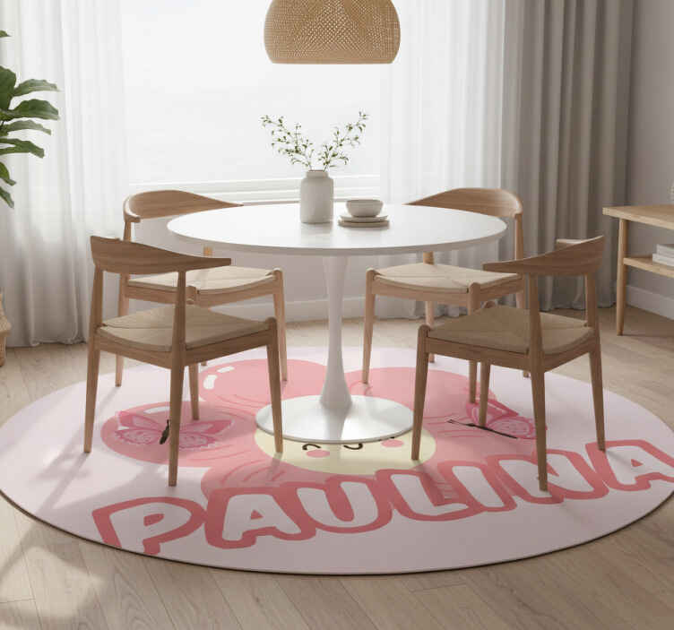 Vinil podovi cvijeće i biljke cvijet i leptir s imenom - TenStickers