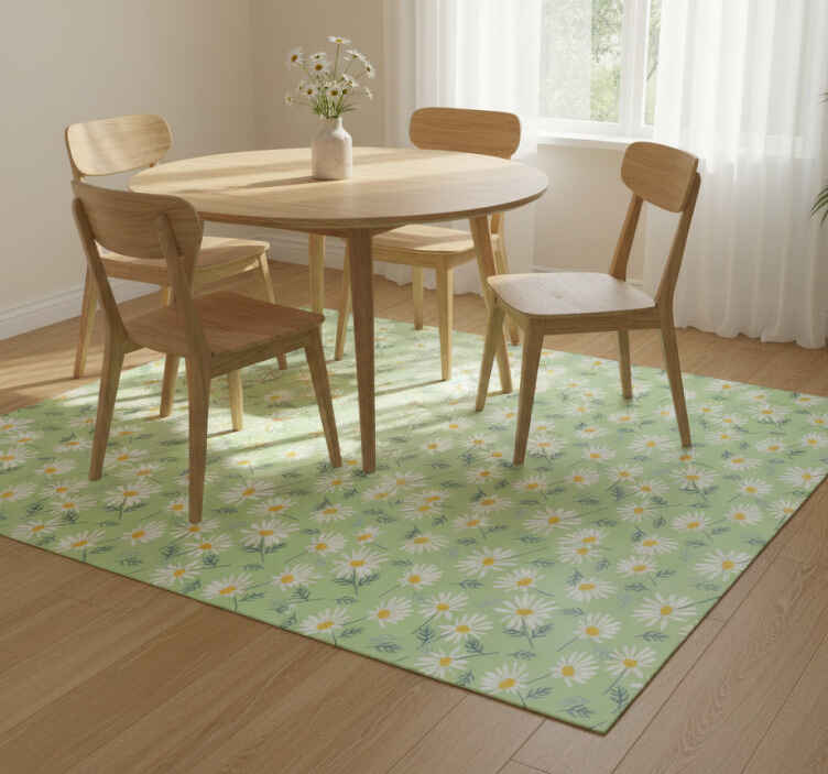 Vinyl teppich blumen muster mit frühlingsblumen - TenStickers