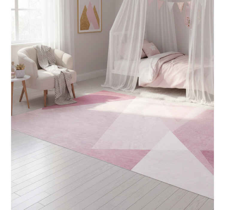 Teal pastel geometric vinyl rug - TenStickers