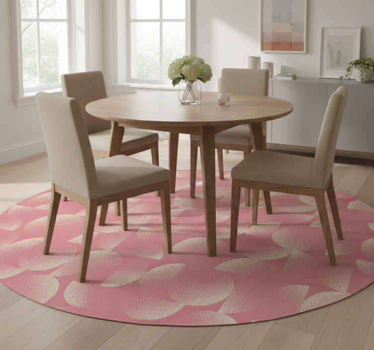 Pastel half circles dining room vinyl rug - TenStickers