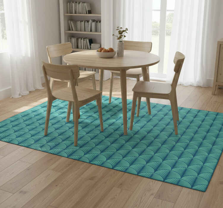 Dining room rug in blue green - TenStickers