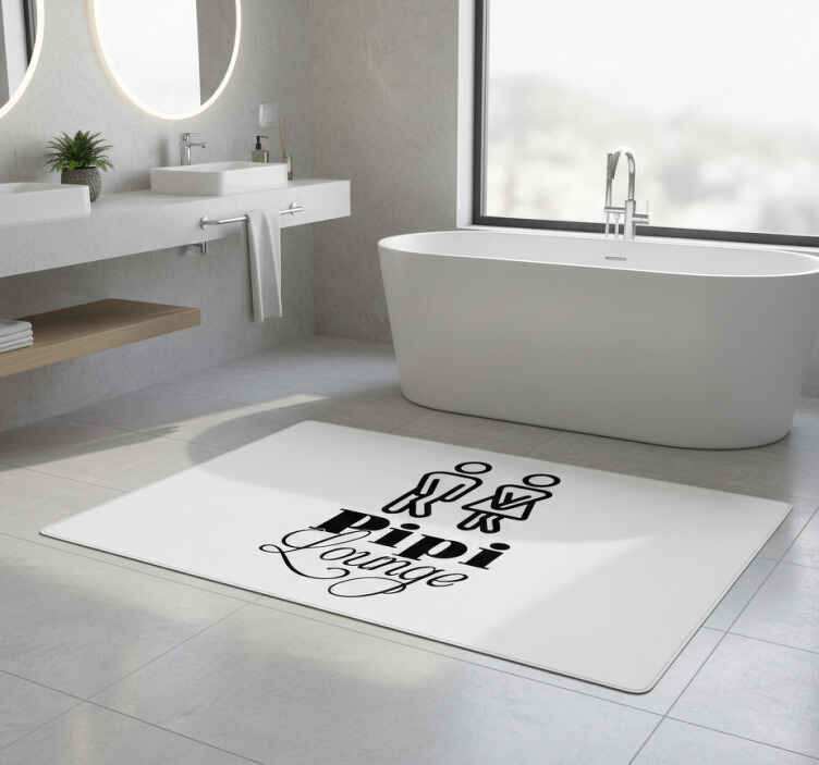 Pipi lounge bad vinyl teppe - Tenstickers