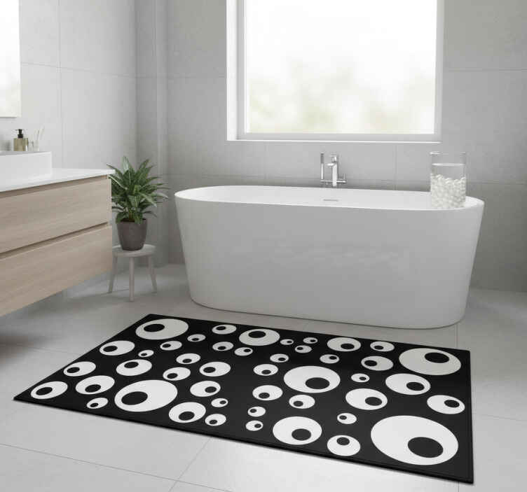 Bathroom vinyl rug water beads - TenStickers