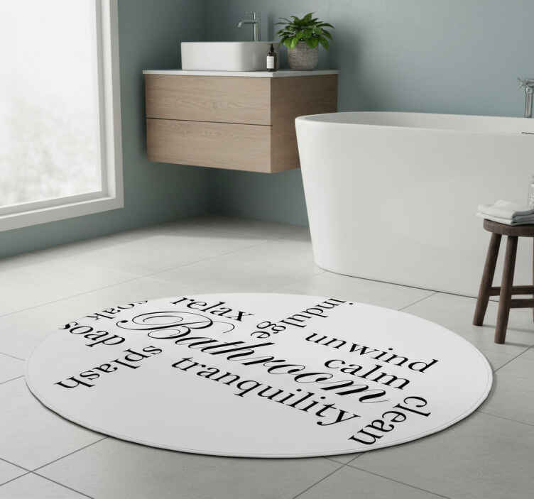 Relaxing bathroom vinyl rug - TenStickers