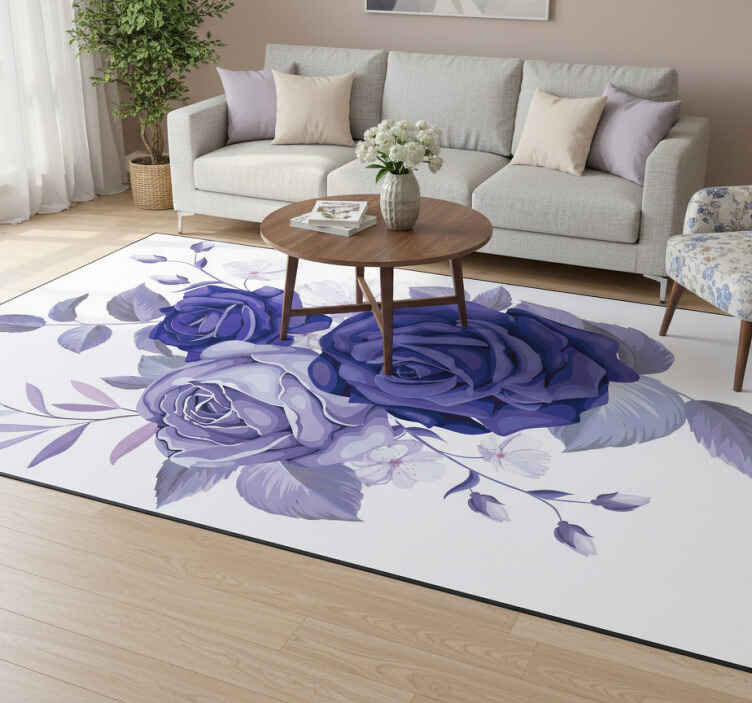 Vinil podovi cvijeće i biljke elegantne ljubičaste ruže - TenStickers