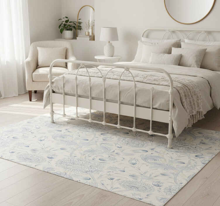 Flower vinyl rug floral design for closet - TenStickers