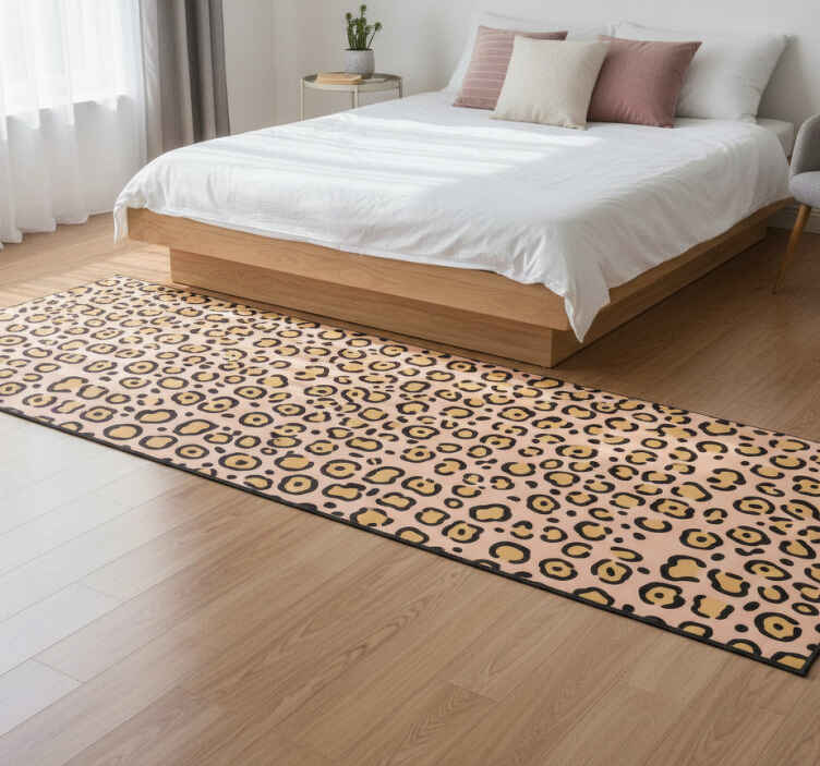 Animal print rug in pastel leopard colors - TenStickers